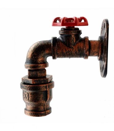 Rustic Red Industrial Water Pipe Wall Light E27~2885