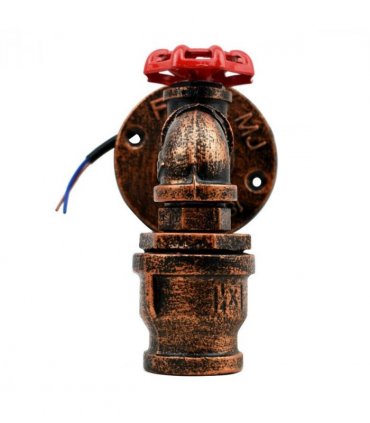 Rustic Red Industrial Water Pipe Wall Light E27~2885