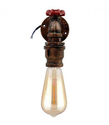 Rustic Red Industrial Water Pipe Wall Light E27~2885
