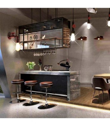 Rustic Red Industrial Water Pipe Wall Light E27~2885