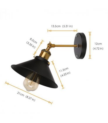 Black Wall Lights Wall Mounted Lamps & Sconces UK ~3150