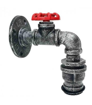Brushed Silver Industrial Water Pipe Wall Light E27~2883