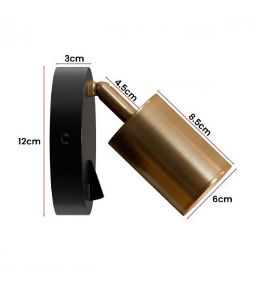 Rotatable GU10 Spotlight Single Head Wall Light with On-Off Switch-5631