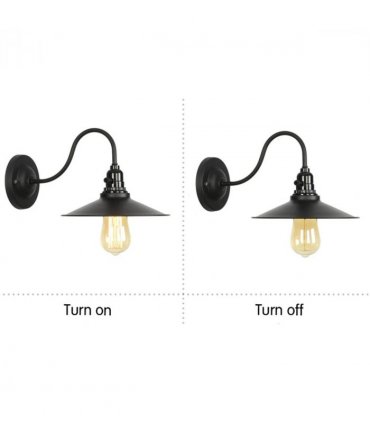 Retro Vintage Light Shade Ceiling Lifting Swan Neck Industrial Wall Lamp Fixture~2674