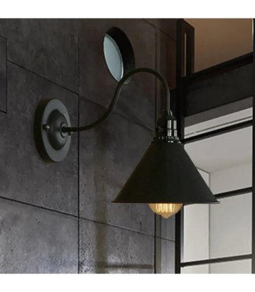 Black Cone Wall Light~2673