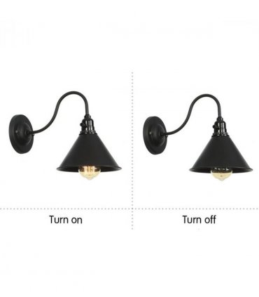Black Cone Wall Light~2673