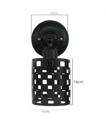 Industrial Black Cage Wall light~2568