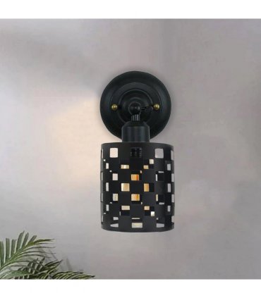 Industrial Black Cage Wall light~2568
