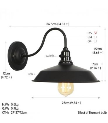 Modern Black Wall Lights For Living Room~2677