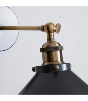 Vintage Plug-In Wall Light Black Sconce E27 Lamp~2271