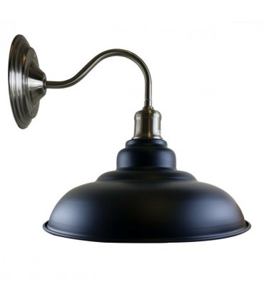 Vintage Black Metal Wall Light  Living Room Retro Industrial Lighting ~1665