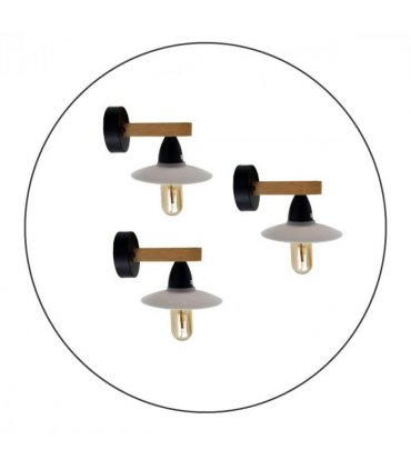 3 Pack Modern Wall Lights with Filament Bulbs~2301
