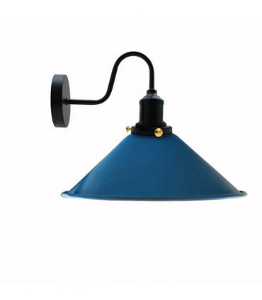 Blue Vintage Retro Industrial Swan Neck Metal Arm E27 Wall Light Lamp~2483
