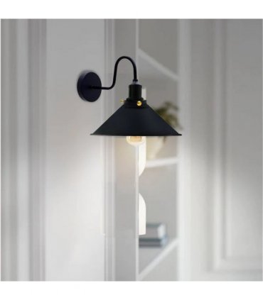 Black Vintage Industrial E27 Wall Sconce with Swan Neck Wall Light  ~2484