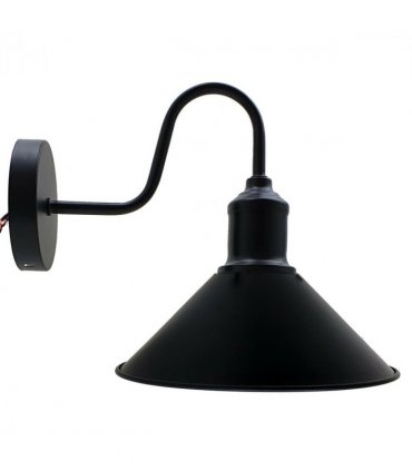 Black Vintage Industrial E27 Wall Sconce with Swan Neck Wall Light  ~2484