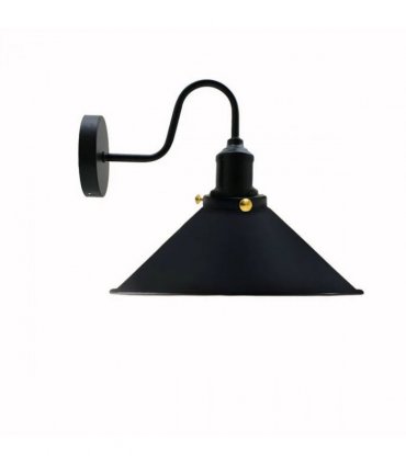 Black Vintage Industrial E27 Wall Sconce with Swan Neck Wall Light  ~2484