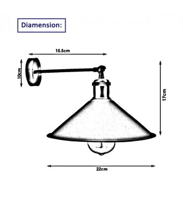 Industrial Yellow Colour Wall Lamp Retro Light Vintage Wall Sconce Lights~2312