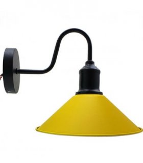 Modern Retro Industrial Yellow Color Wall Mounted Lights Rustic Sconce Lamps Fixture~2479
