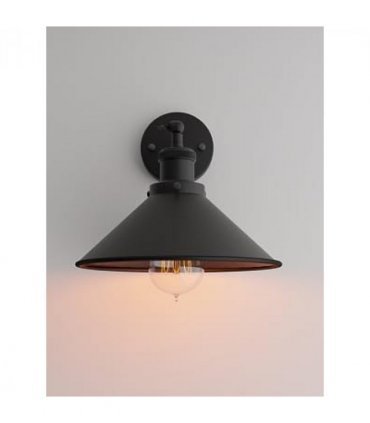 Wall Sconce Black Cone Shape Shade ~1502