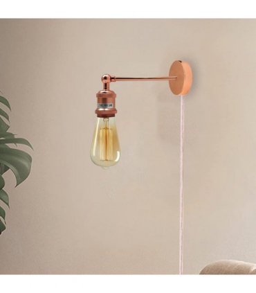 Wall Plug-in lights Vintage Wall Sconce Lamp Rose Gold ~1453