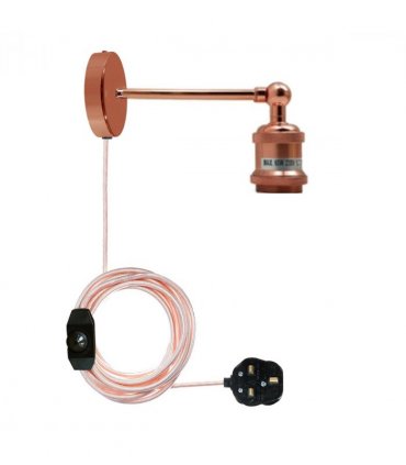 Wall Plug-in lights Vintage Wall Sconce Lamp Rose Gold ~1453
