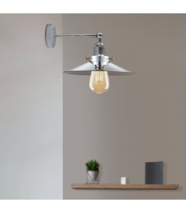 Satin Nickel Vintage Industrial E27 Adjustable Metal Sconce Wall Light ~2112