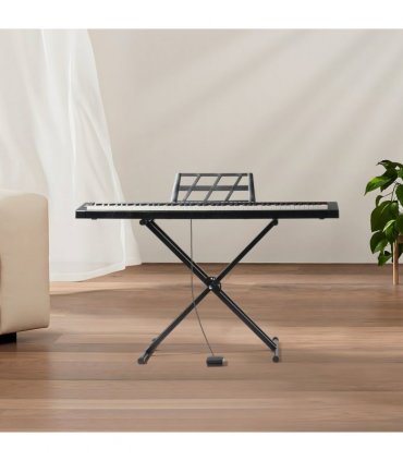 GPP-105 88 Key Full Size Semi-Weighted Standard Keyboards Digital Piano with Dual-tube X-Shape Stand, MIDI Bluetooth, Headphone，for Piano Lover Black color
