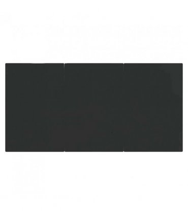 vidaXL Garden Dining Table Black 200x100x74cm Steel and Tempered Glass