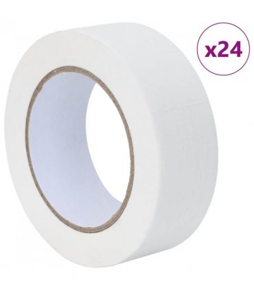 vidaXL Painter Masking Tapes 24 pcs White 38mm x 50m Paper