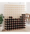 vidaXL Wine Rack for 120 Bottles 112.5x23x123.5 cm Solid Wood Pine