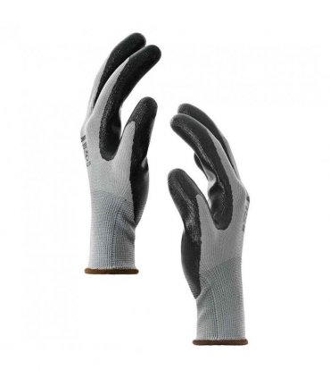 vidaXL Work Gloves 24 pcs Grey and Black 8 / M Polyester