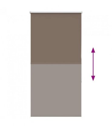 vidaXL Roller Blind Blackout Coffee 70x130 cm Fabric Width 65.7 cm Polyester