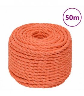 vidaXL Work Rope Orange 14 mm 50 m Polypropylene