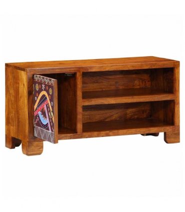 vidaXL TV Cabinet Multicolour 90x30x45 Solid Wood Acacia