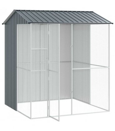 vidaXL Bird Cage Anthracite 215 x 210 x 247 cm Galvanised Steel