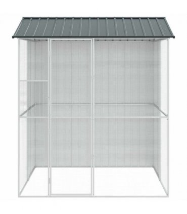 vidaXL Bird Cage Anthracite 215 x 210 x 247 cm Galvanised Steel