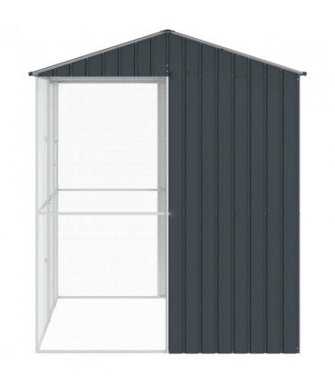 vidaXL Bird Cage Anthracite 215 x 210 x 247 cm Galvanised Steel