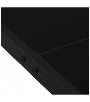 vidaXL Garden Table 130x130x72 cm Black Steel and Glass