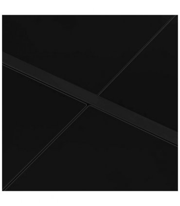 vidaXL Garden Table 130x130x72 cm Black Steel and Glass