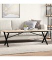 vidaXL Coffee Table Legs X-Frame 140x30x43 cm Steel