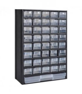 vidaXL 41-Drawer Plastic Storage Cabinet Tool Box