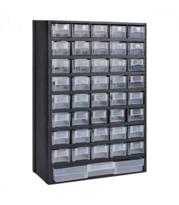 vidaXL 41-Drawer Plastic Storage Cabinet Tool Box