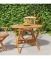 vidaXL Folding Garden Table 90x75 cm Solid Wood Acacia