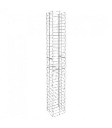 vidaXL Gabion Baskets 3 pcs Galvanised Steel 25x25x197 cm