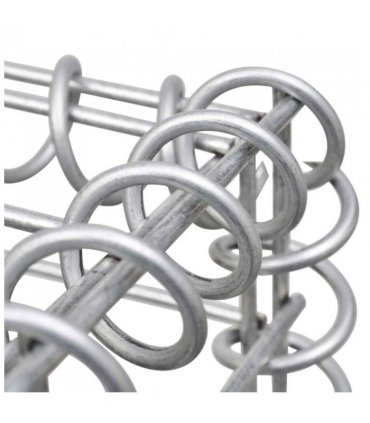 vidaXL Gabion Baskets 3 pcs Galvanised Steel 25x25x197 cm
