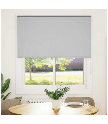 vidaXL Roller Blind Blackout Light Grey 140x130 cm Fabric Width 136.6 cm Polyester