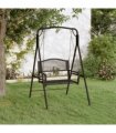 vidaXL Swing Bench | Black | Steel | Medium | Durable | Swing Bench