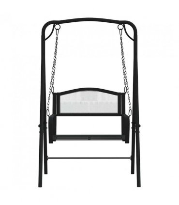 vidaXL Swing Bench | Black | Steel | Medium | Durable | Swing Bench