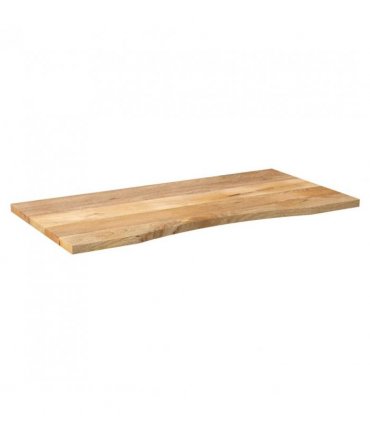 vidaXL Desk Top with Curve 140x50x2.5 cm Solid Wood Rough Mango