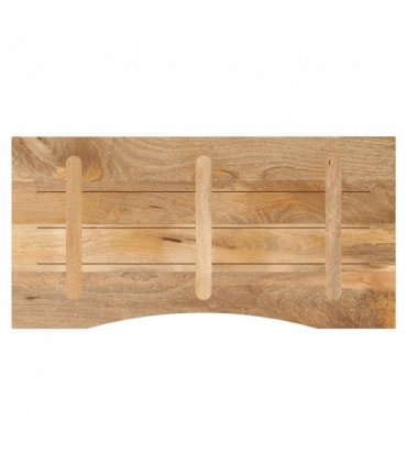 vidaXL Desk Top with Curve 140x50x2.5 cm Solid Wood Rough Mango